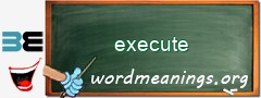 WordMeaning blackboard for execute